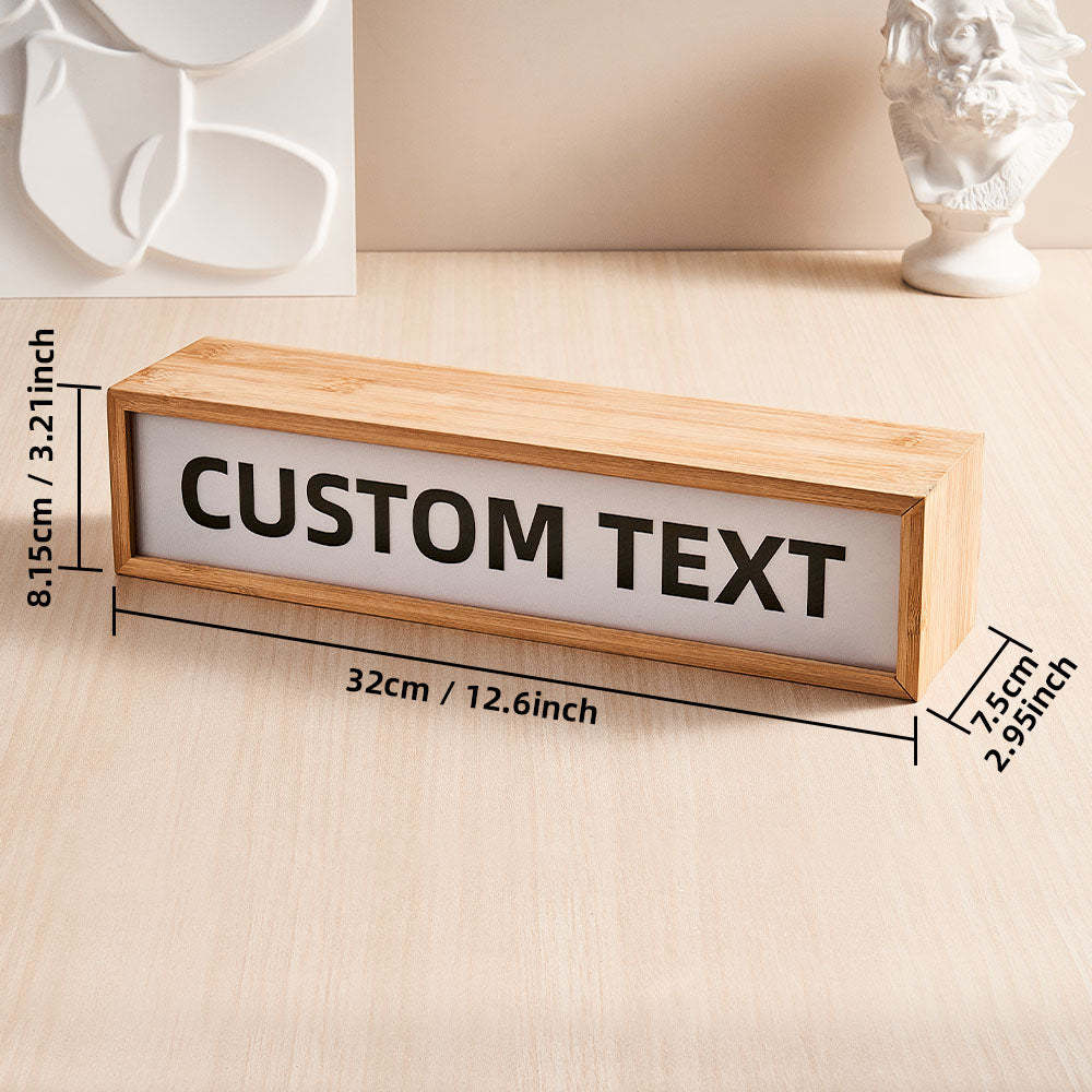 Personalized Text Light Box Home Decor Gifts - makephotopuzzleuk
