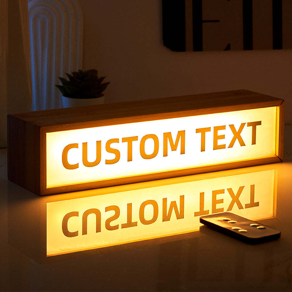 Personalized Text Light Box Home Decor Gifts - makephotopuzzleuk