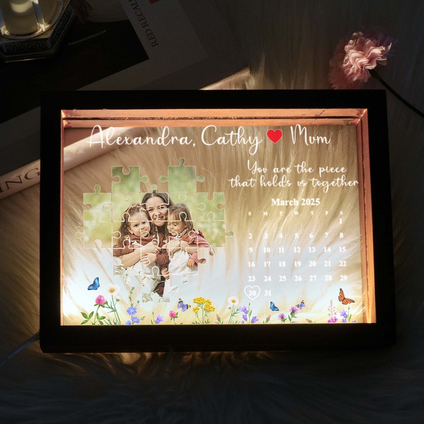 You Are The Piece That Holds Us Together Light Frame Personalised Gifts for Mum