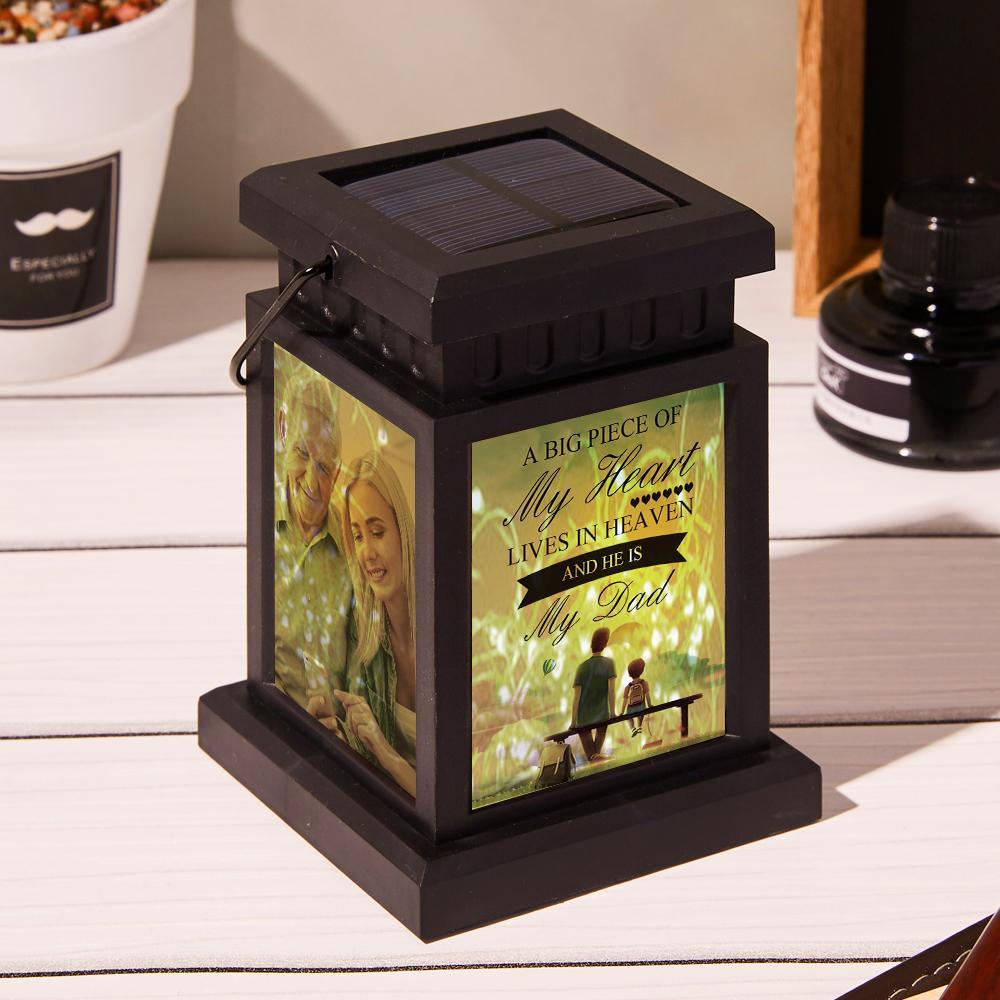 Personalised Gifts Photo Lantern Nightlight Lamp Memorial Lamp Solar Garden Light