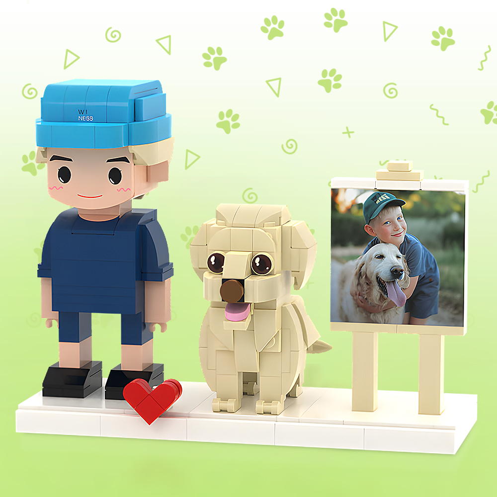 Full Body Customizable Brick Figures Persaonalized Brick Figures with Pet