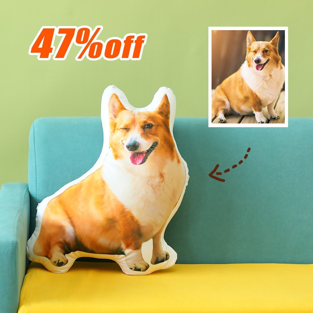 Custom Dog Pillow Personalized Pet Photo Pillow Dog Portrait Pillow Cat Pillow Dog Photo Pillow Dog Face Pillow Dog Memorial Gift Dog Picture Pillow - makephotopuzzleuk