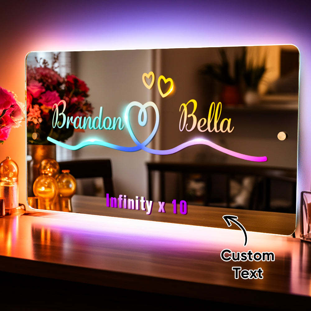 Custom Mirror Night Light Anniversary Gifts for Lover Special Gift - mymoonlampuk