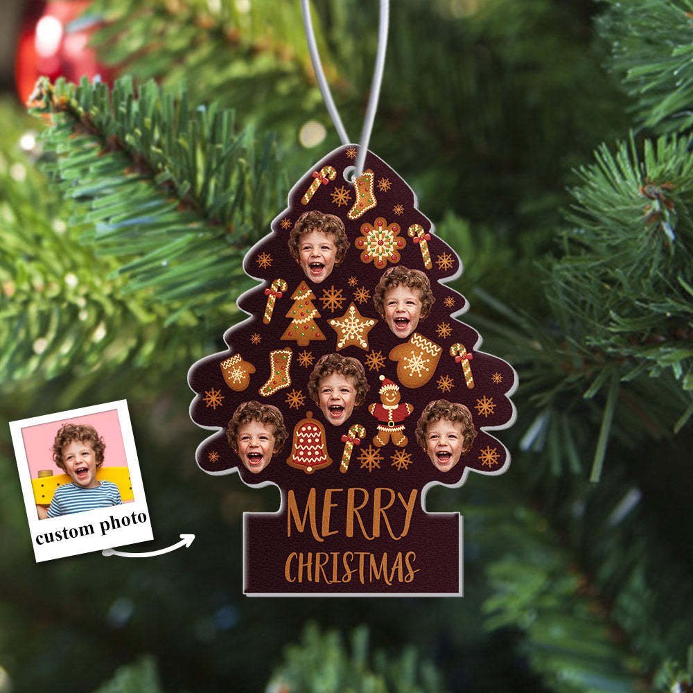 Custom Car Air Freshener Rearview Mirror Ornament Funny Air Freshener Gifts for Christmas - makephotopuzzleuk