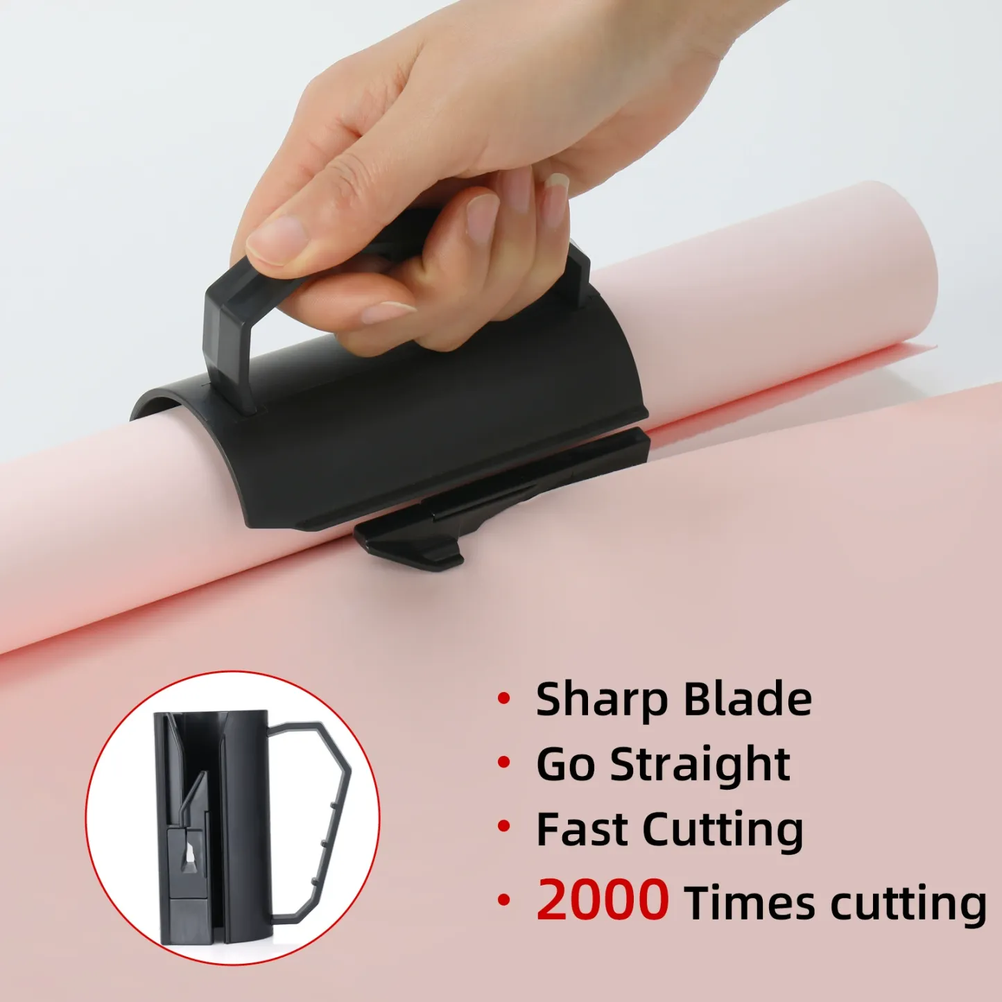 Wrapping Paper Cutter & Tape Dispenser, Dual Use Holiday Gift Wrap Cutter Tool Paper Roll Holder Tube - makephotopuzzleuk