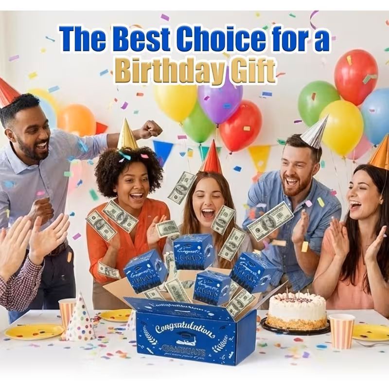 Graduation Explosion Gift Box Graduate Surprise Gift Boxes Exploding for Money Cash Holder for Congrats Grad Party - makephotopuzzleuk