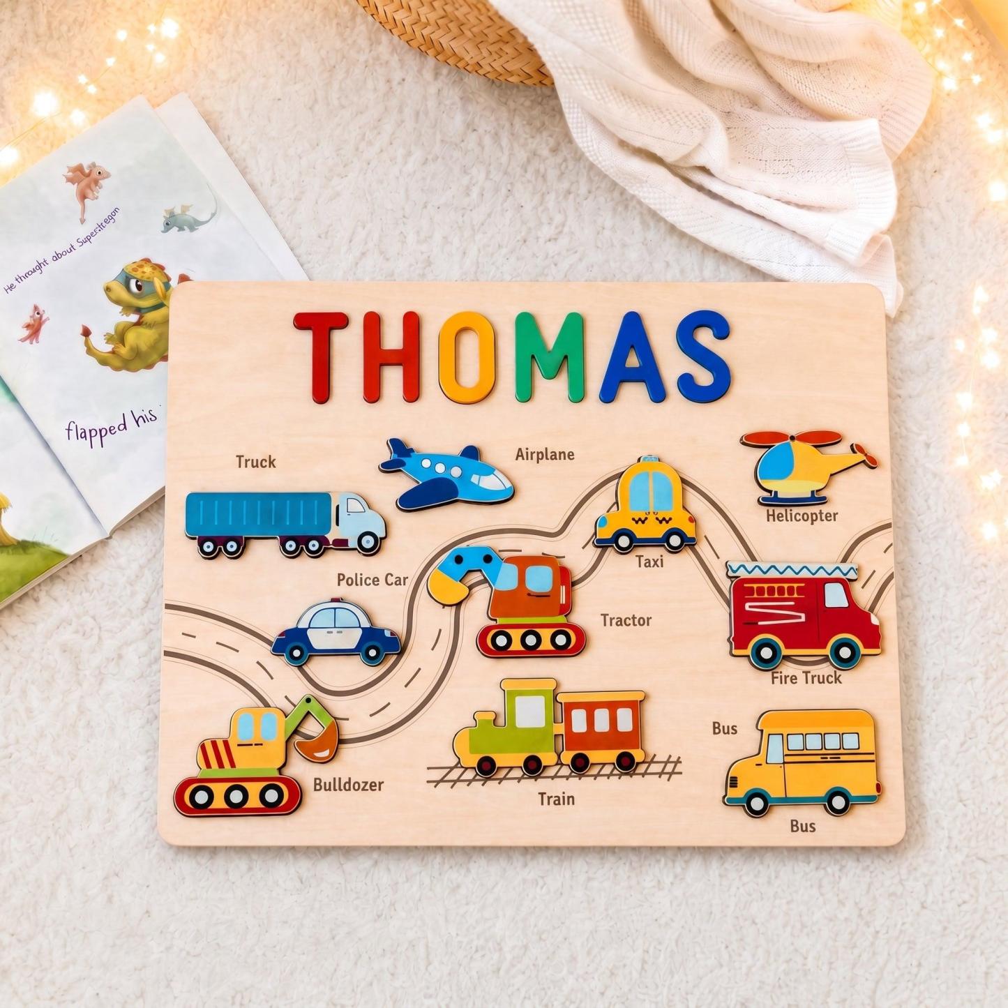 Personalized Traffic Name Puzzle