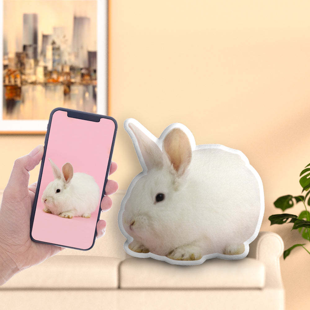 Custom Pet Gifts Personalized Rabbit Pillow Custom Photo Pillow Personalized Pillow - makephotopuzzleuk