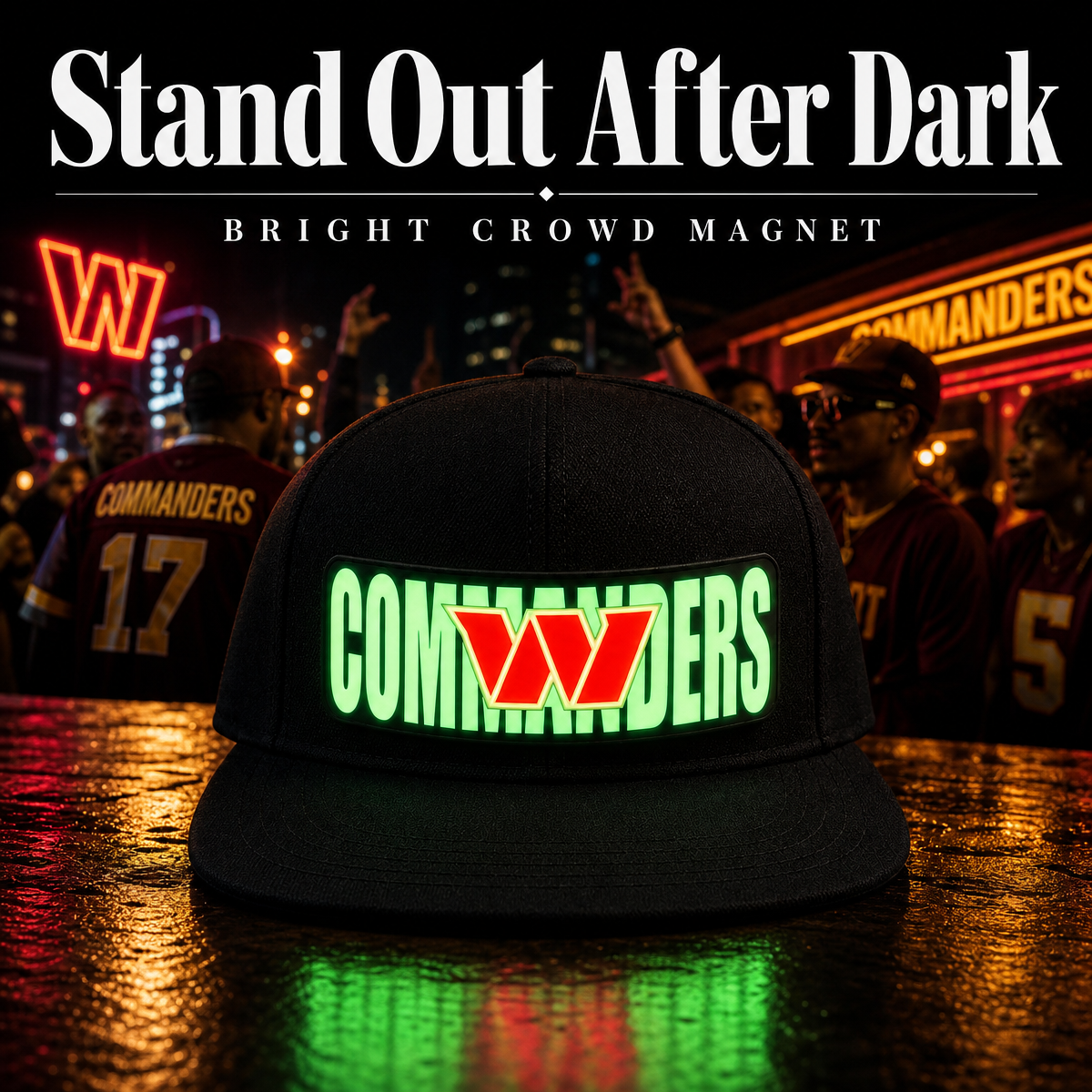 Football Fan LED Light-Up Snapback Cap - makephotopuzzleuk