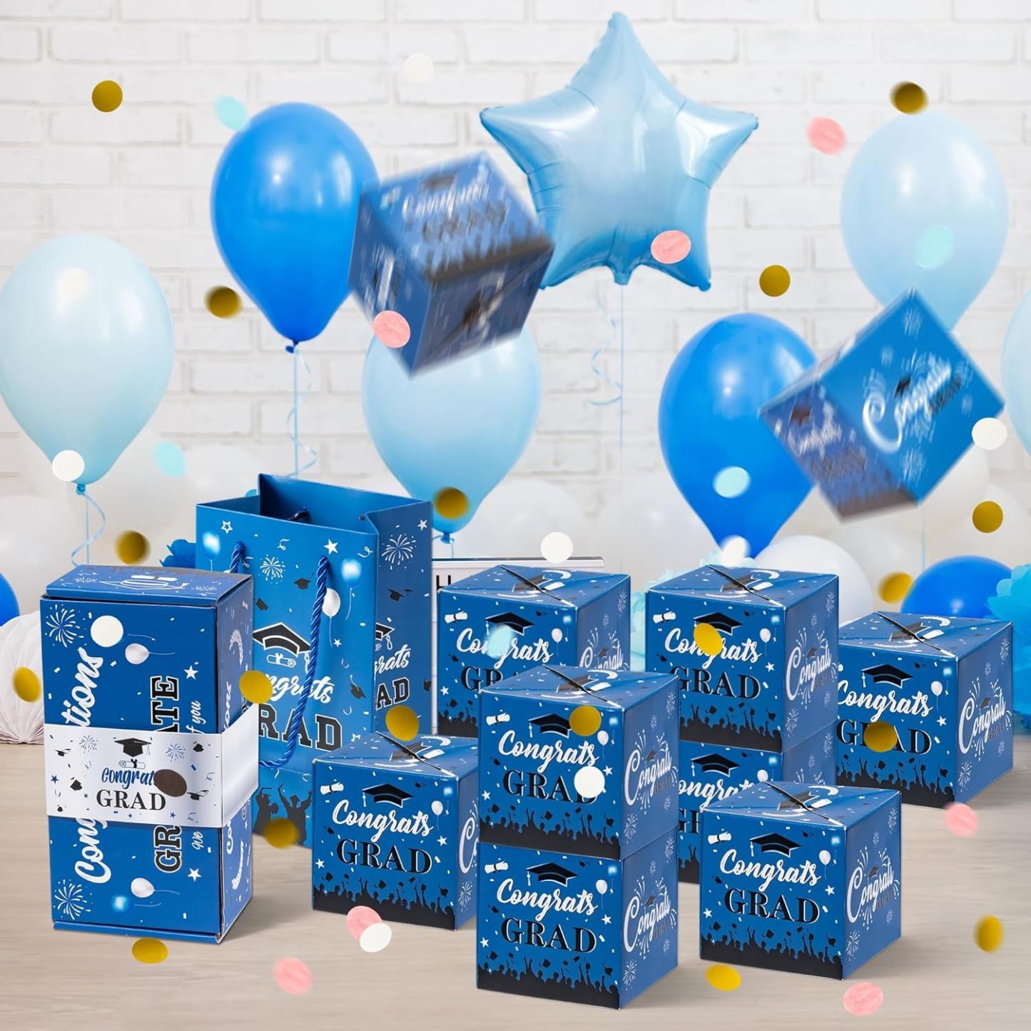 Graduation Explosion Gift Box Graduate Surprise Gift Boxes Exploding for Money Cash Holder for Congrats Grad Party - makephotopuzzleuk