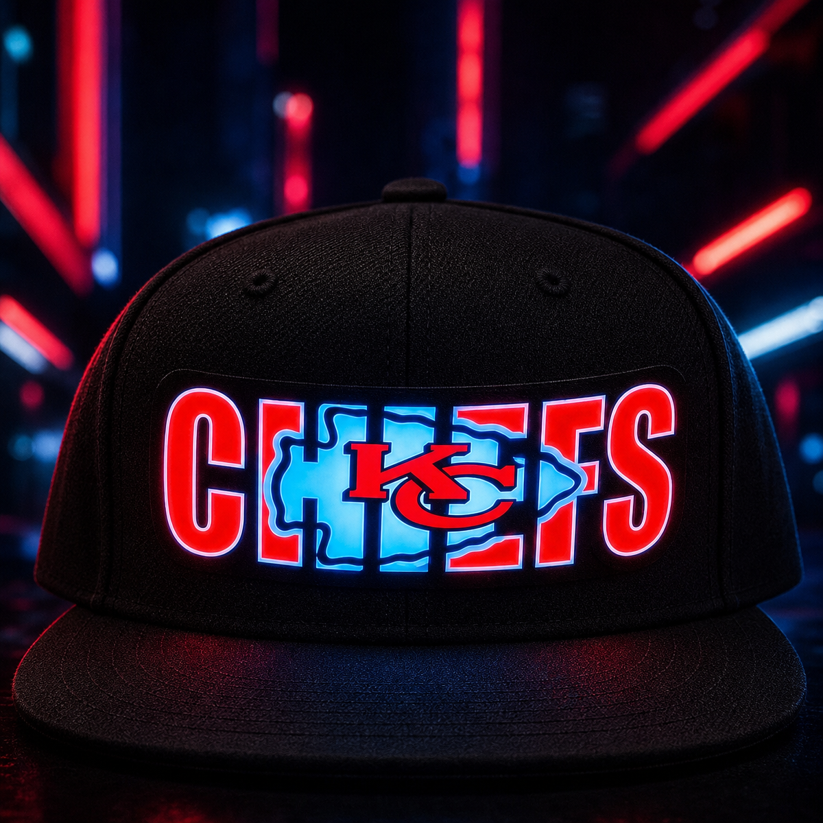 Football Fan LED Light-Up Snapback Cap - makephotopuzzleuk