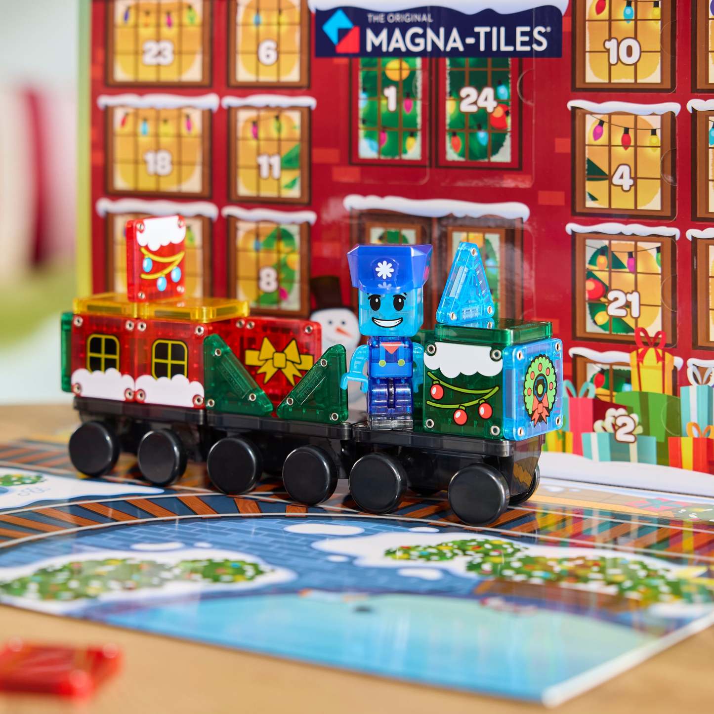 Christmas Train Advent Calendar Building Set – 34 Pieces Holiday Countdown Toy for Kids - makephotopuzzleuk