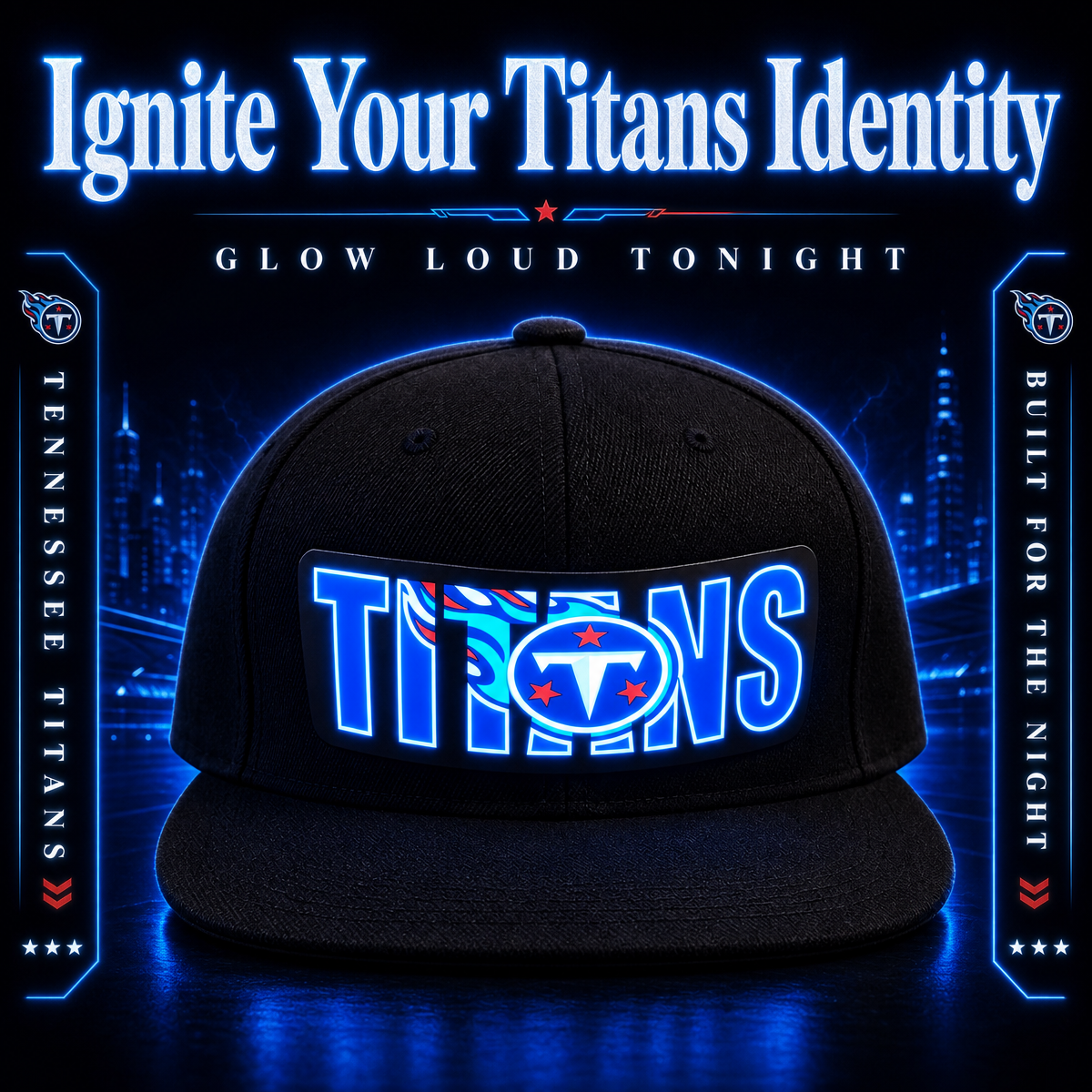 Football Fan LED Light-Up Snapback Cap - makephotopuzzleuk