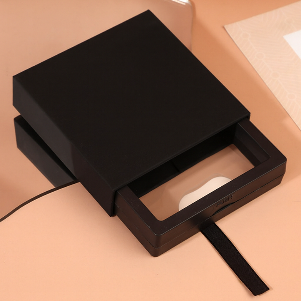 Drawer-style Packaging Box-Black-9*9cm - makephotopuzzleuk