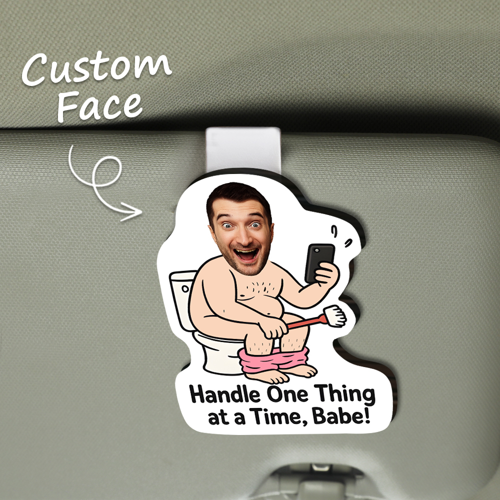 Funny Photo Car Visor Clip Couple Gifts Valentines Day Gifts for Him Personalized Car Visor Clip-Drive Safe - makephotopuzzleuk