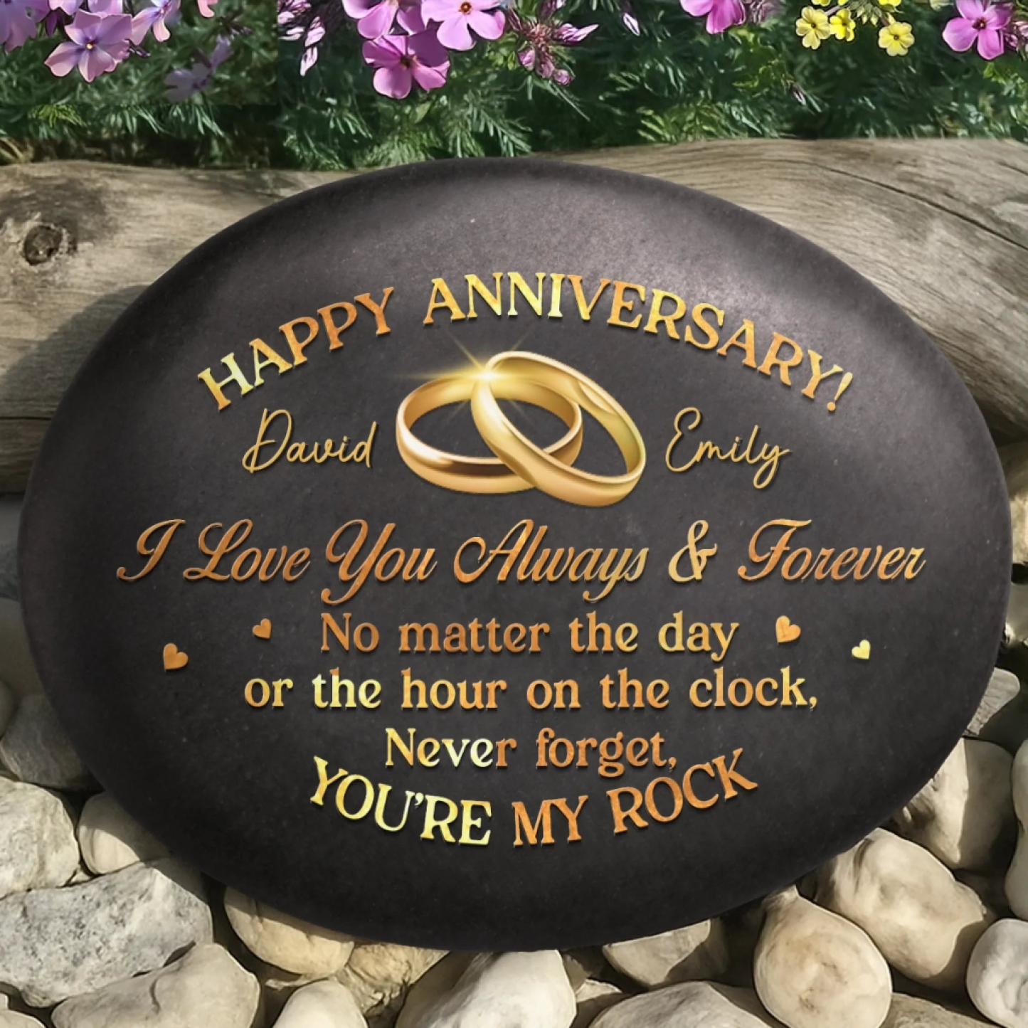 Custom Printed Rock Personalized Anniversary Wedding Gifts For Husband And Wife, Him And Her - makephotopuzzleuk