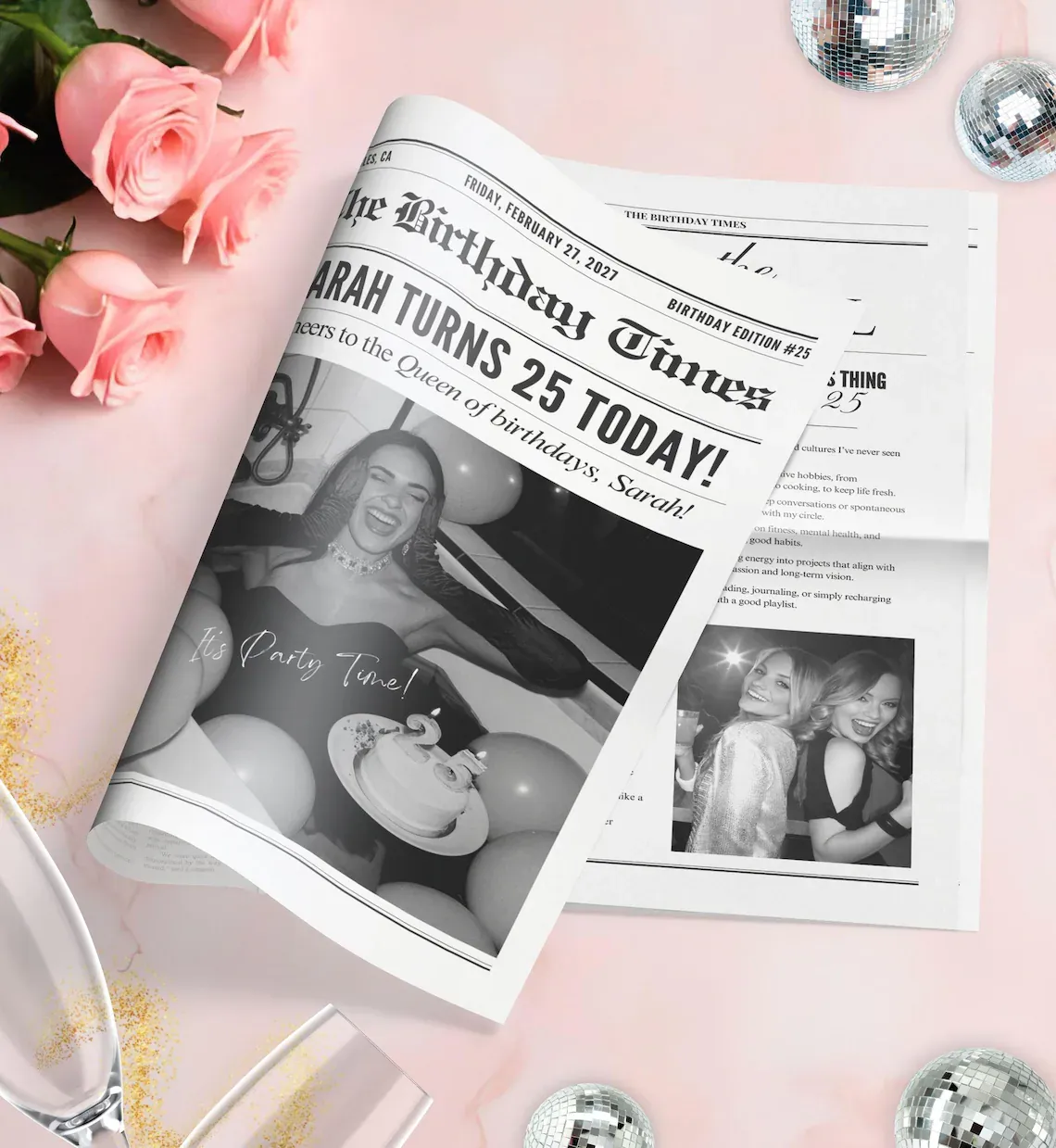 Personalized Newspaper for Couple's LOVE STORY on Valentine's Day