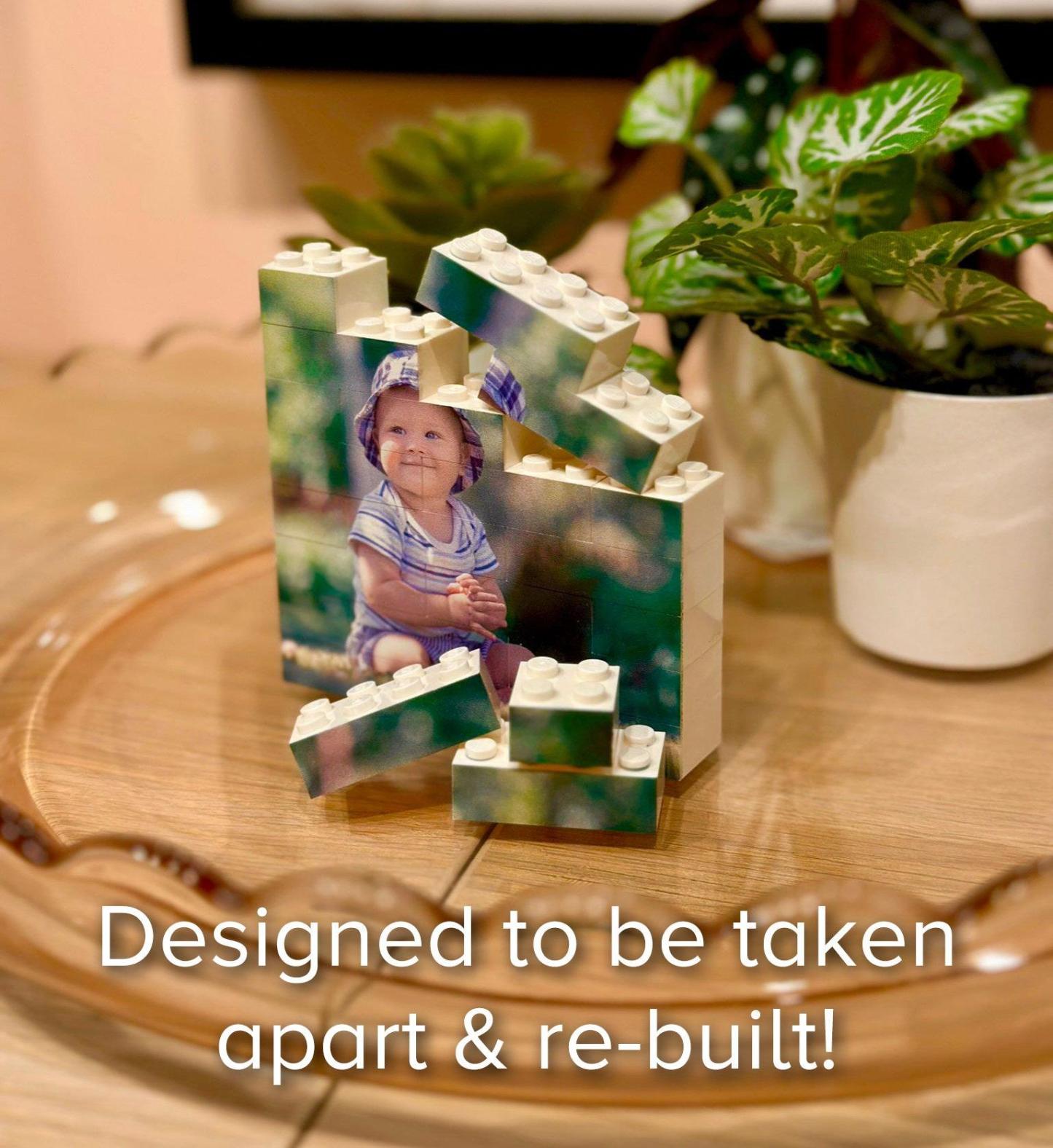 Personalised Dad Brick Photo block, Gift for Dad, Noun, Building Block, Puzzle, Gift, Him, Dad, Father's Day - makephotopuzzleuk