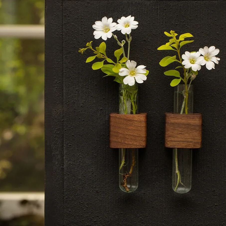 Magnetic Wooden Bud Vase: Flower & Plant Holders for Home Decor - Blooming Love On My Fridge - makephotopuzzleuk