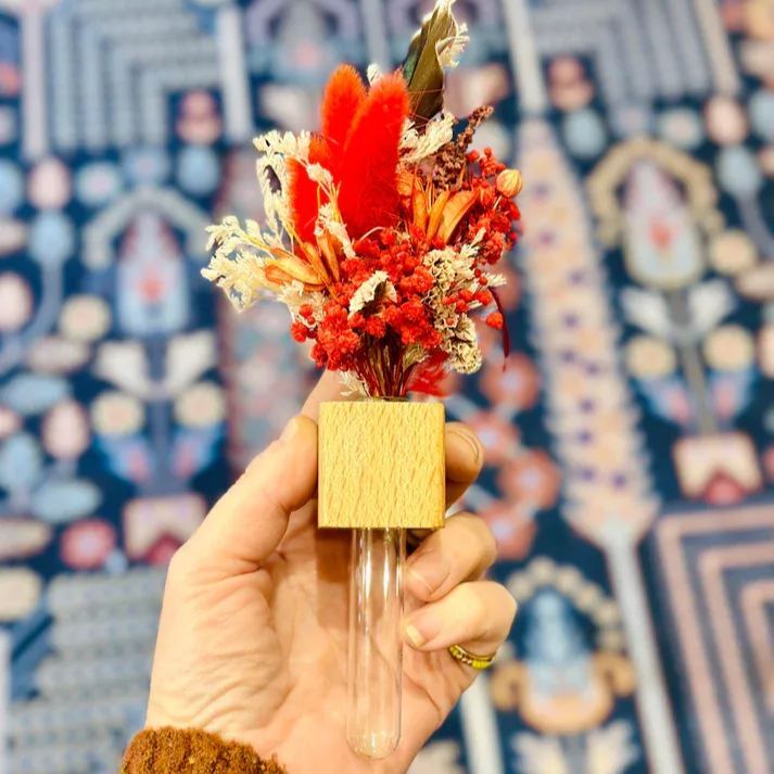 Magnetic Wooden Bud Vase: Flower & Plant Holders for Home Decor - Blooming Love On My Fridge - makephotopuzzleuk