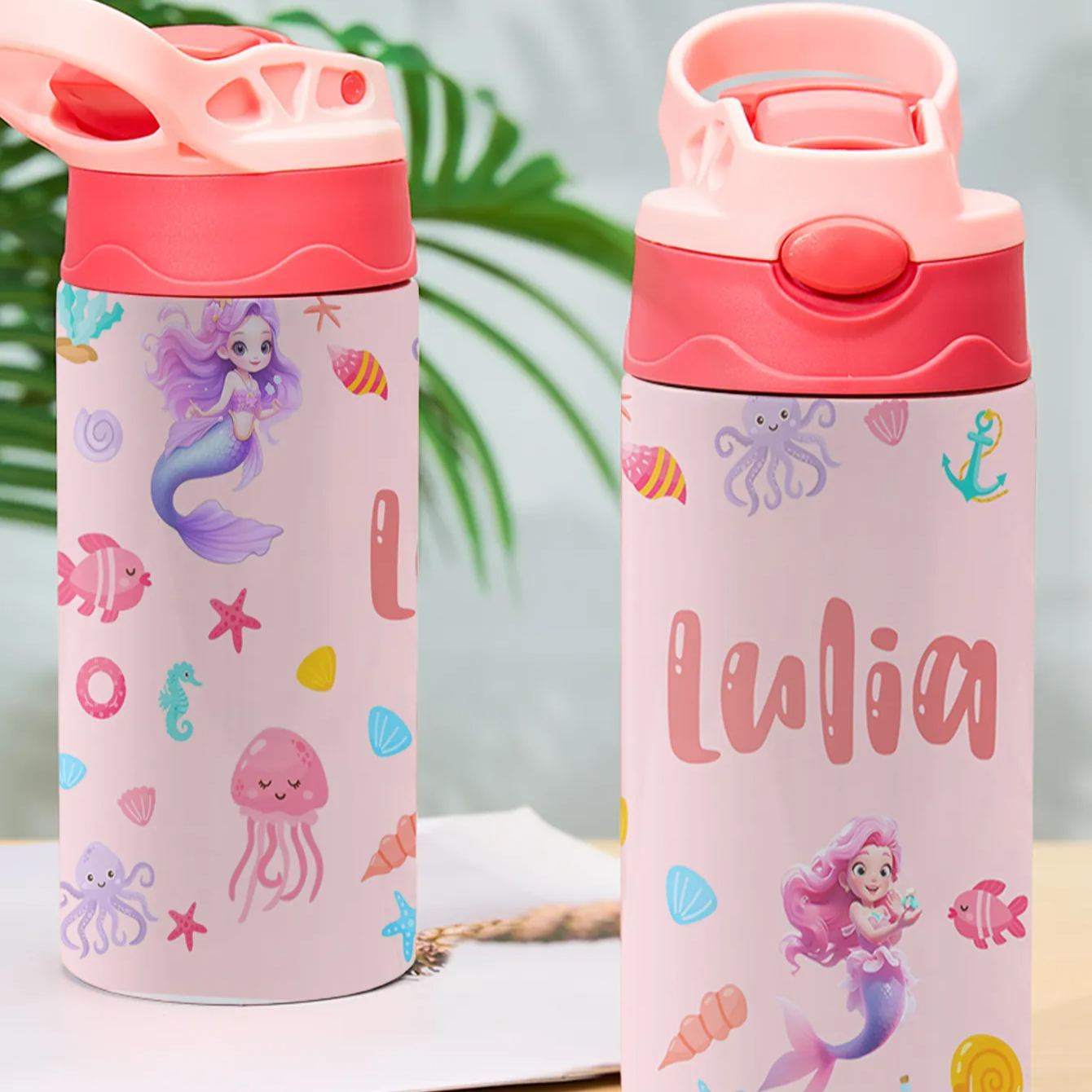 Custom Name Printed Kids Cute Water Bottle - Personalized Back To School Gifts For Kids - makephotopuzzleuk