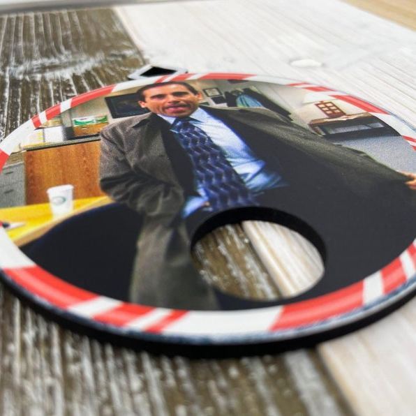 Michael Scott 'The Office' Christmas Ornament - Gag Gif - makephotopuzzleuk