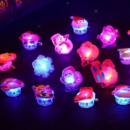 Halloween LED Ring Light Up Rings Halloween Toys Glow in The Dark Halloween Party Favors for Kids Adults LED Flash Rings - makephotopuzzleuk