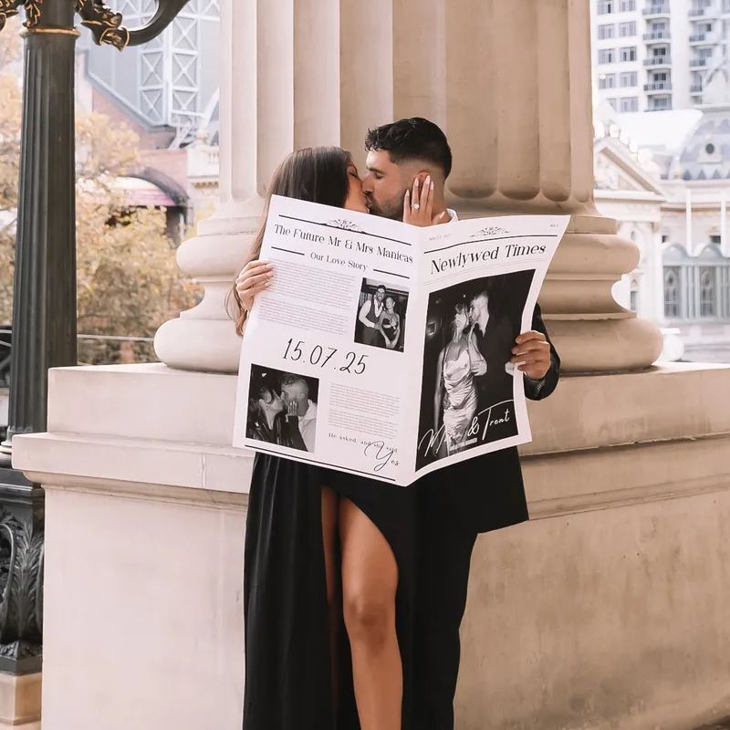 Personalized Newspaper for Couple's LOVE STORY on Valentine's Day