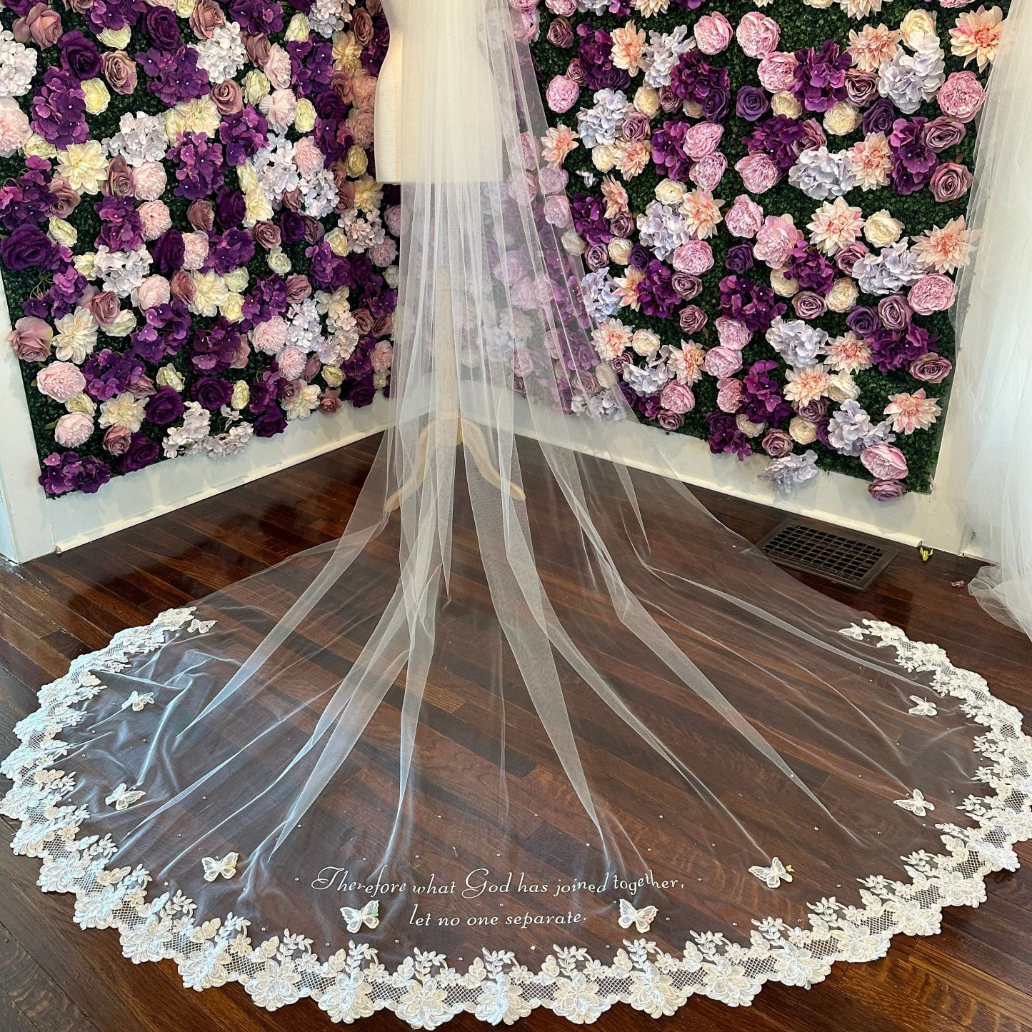 What God Has Joined Together Cathedral Bible Verse Veil - makephotopuzzleuk