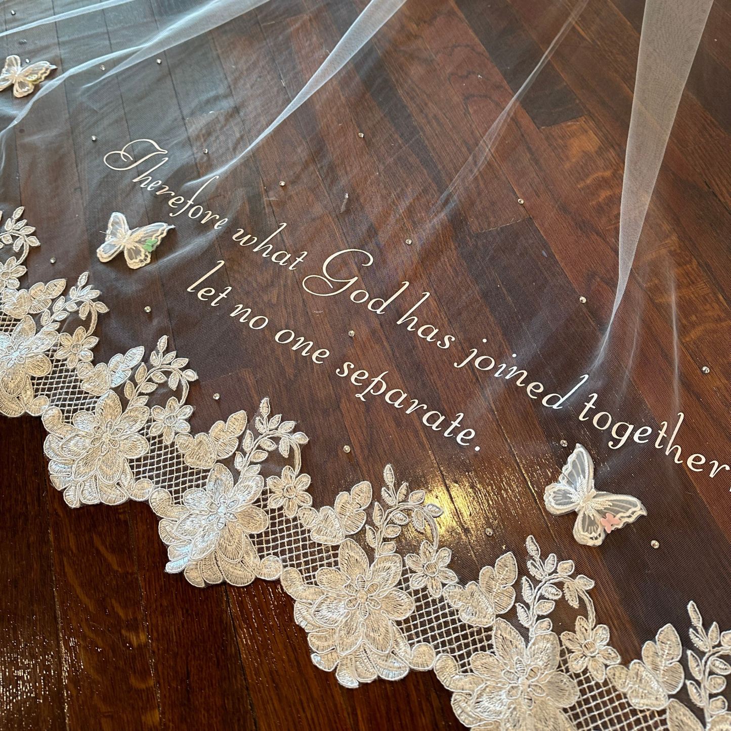 What God Has Joined Together Cathedral Bible Verse Veil - makephotopuzzleuk