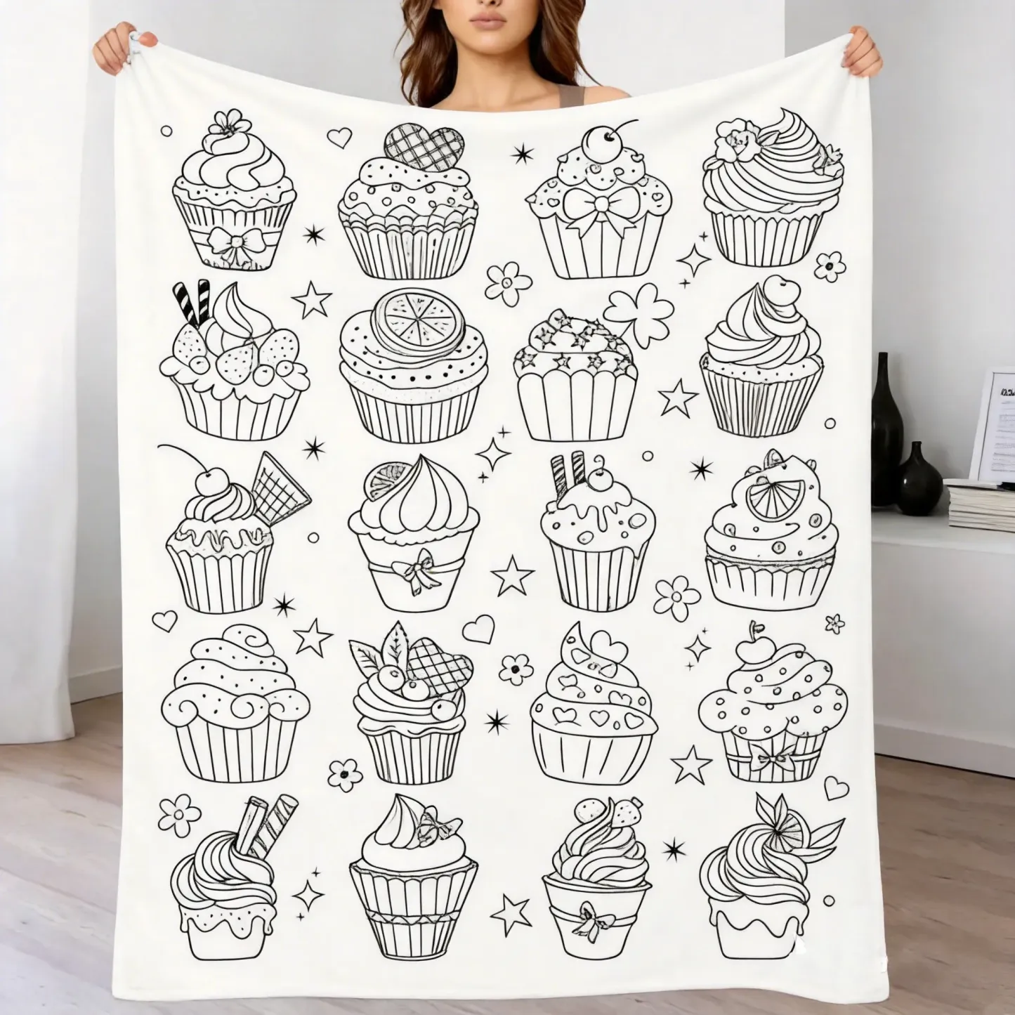 DIY Drawing Blanket with 24 Colors Markers, Doodle Your Own Blankets, Customizable Washable Paint & Play Blankets for Adults - makephotopuzzleuk