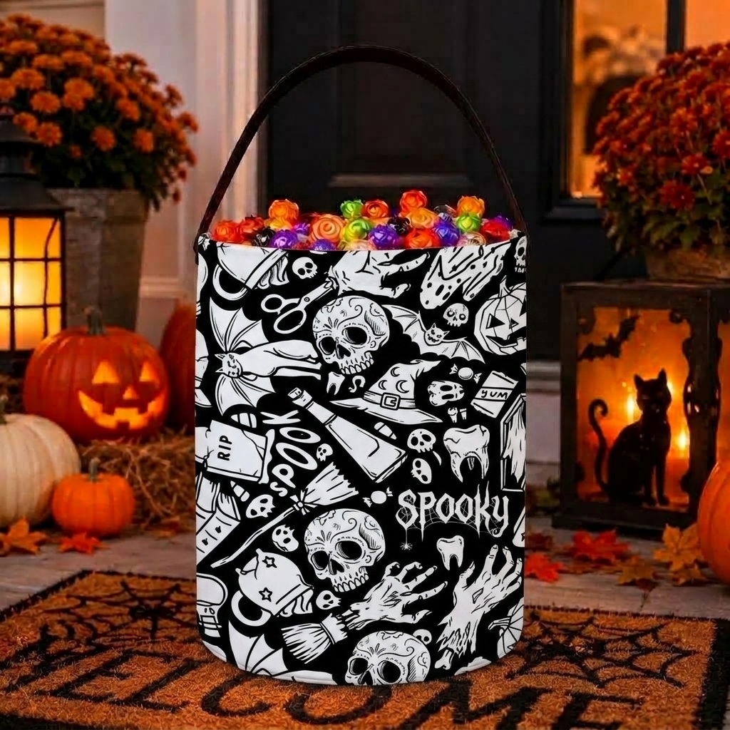 Halloween DIY Coloring Candy Bag (Optional 24-Color Marker Set) | Color Your Own Trick or Treat Bag, Creative Stress Relief Activity for Kids