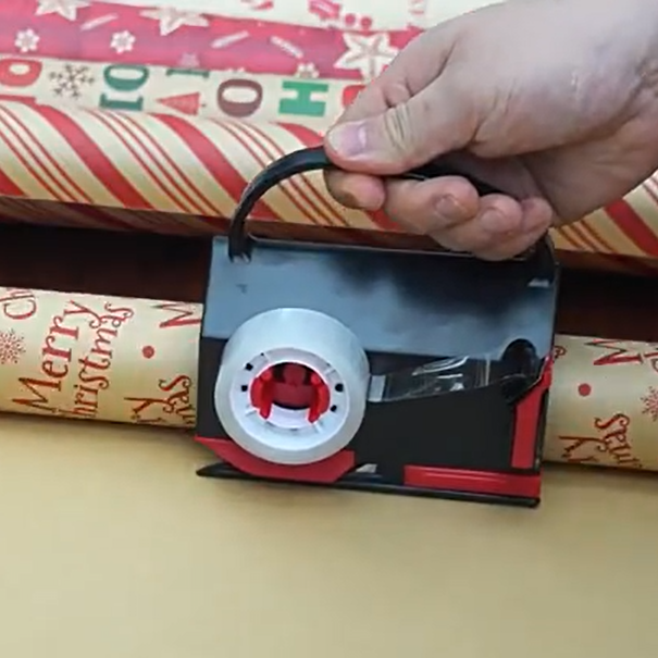 Wrapping Paper Cutter & Tape Dispenser, Dual Use Holiday Gift Wrap Cutter Tool Paper Roll Holder Tube - makephotopuzzleuk