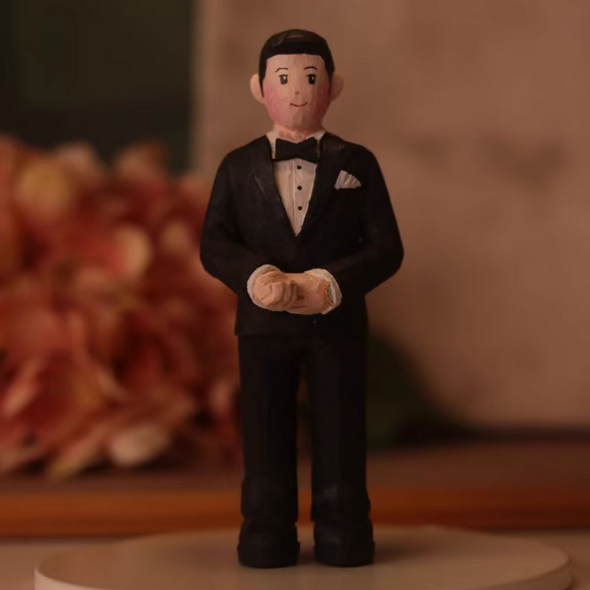 Custom Photo Wooden Single-Person Figurine Personalized 3D Handcrafted Mini Figures - makephotopuzzleuk