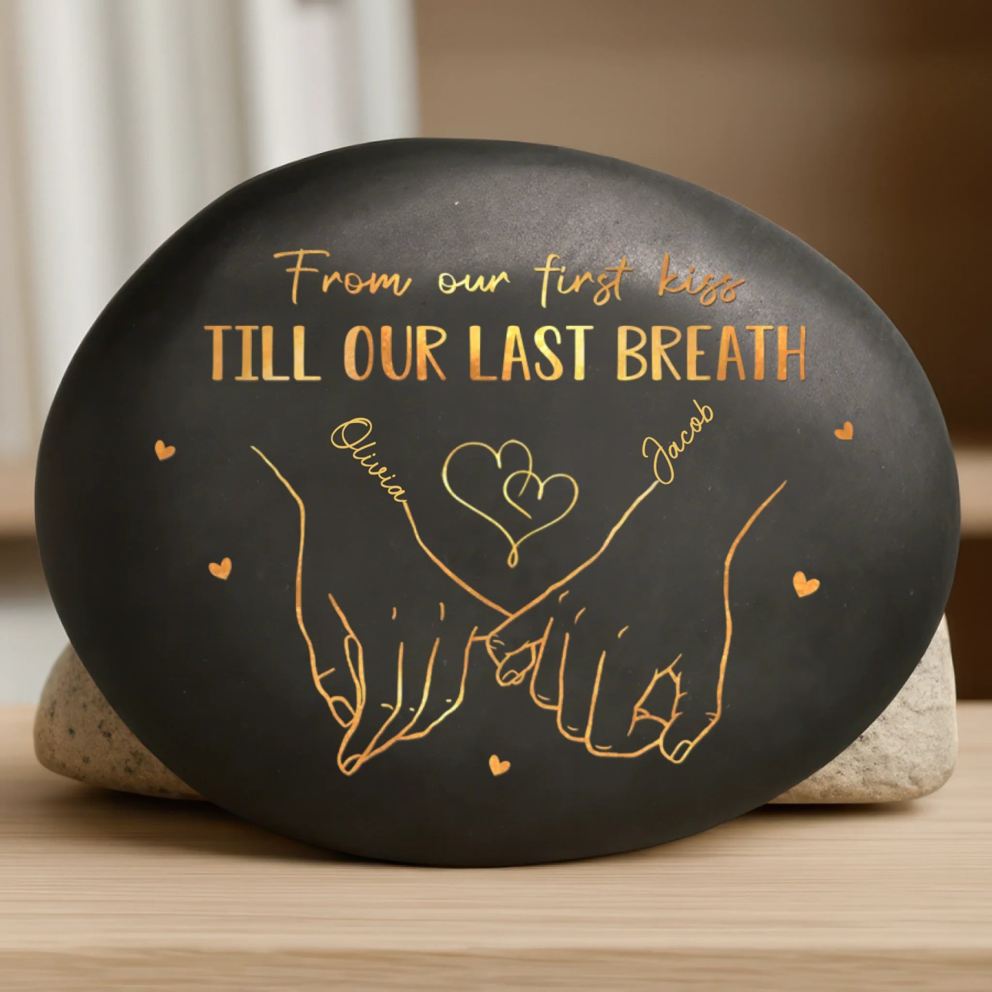 Custom Printed Rock Personalized Anniversary Wedding Gifts For Husband And Wife, Him And Her - makephotopuzzleuk