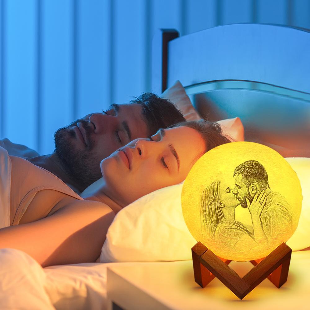 Creative 3D Print Photo Moon Lamp Personalized Engraved Moon Lamp - makephotopuzzleuk