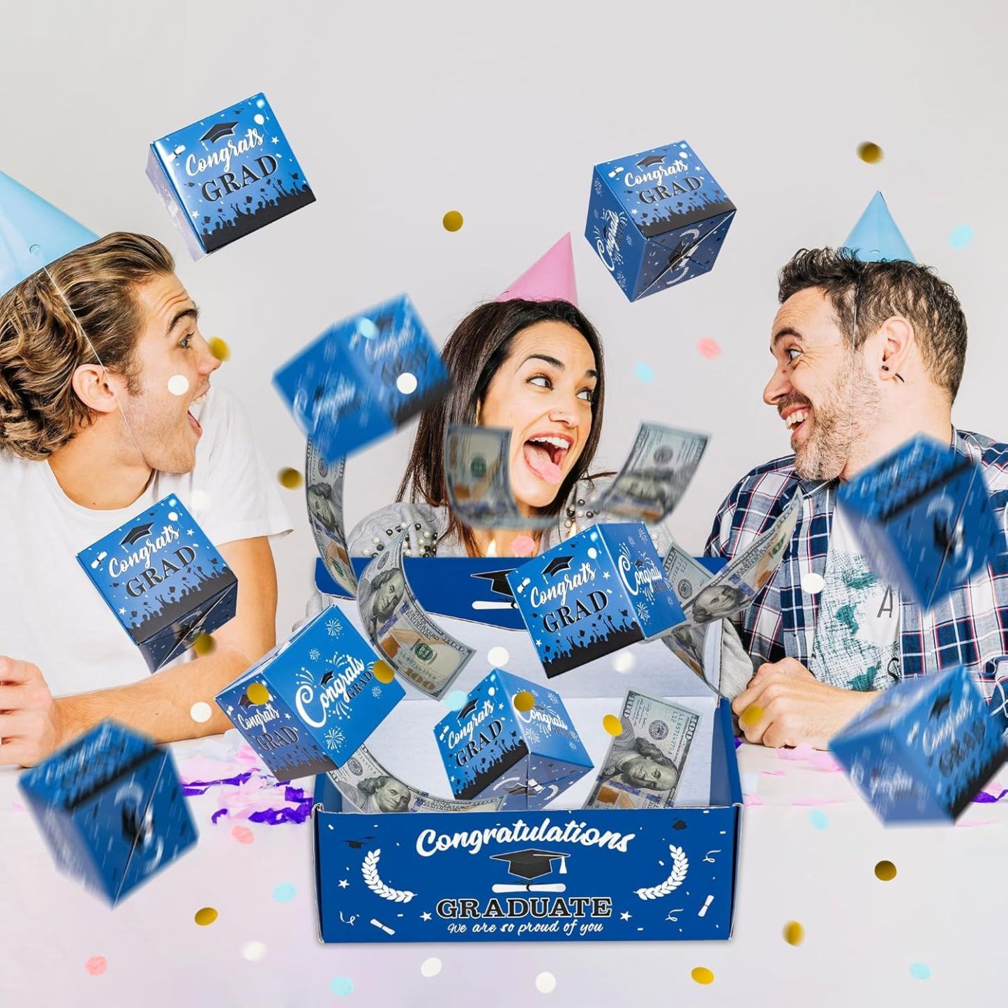 Graduation Explosion Gift Box Graduate Surprise Gift Boxes Exploding for Money Cash Holder for Congrats Grad Party - makephotopuzzleuk