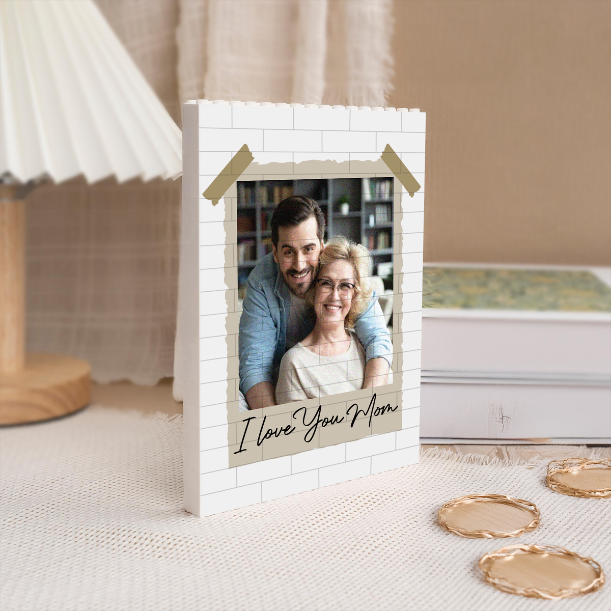 Custom Photo I Love You Mom Building Brick Blocks Personalized Mother's Day Gifts - makephotopuzzleuk