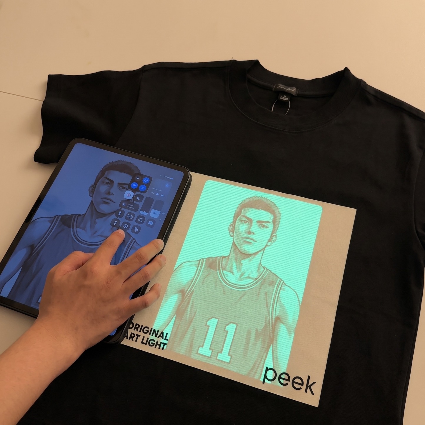 Glow In The Dark Anime T-Shirt for Birthday Gift – Interactive LED Light Tee for Gamers & Otaku Fans