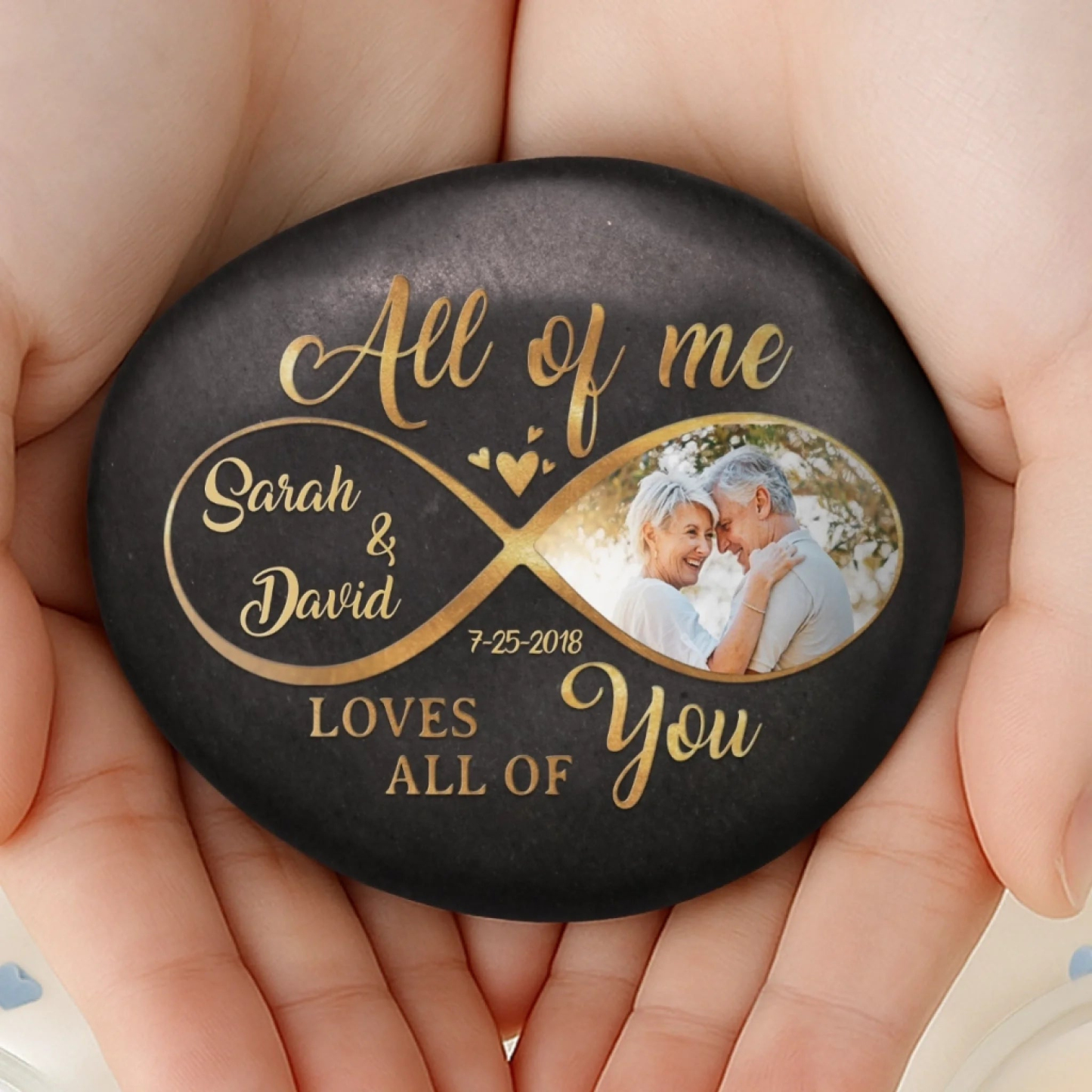 Custom Printed Rock Personalized Anniversary Wedding Gifts For Husband And Wife, Him And Her - makephotopuzzleuk