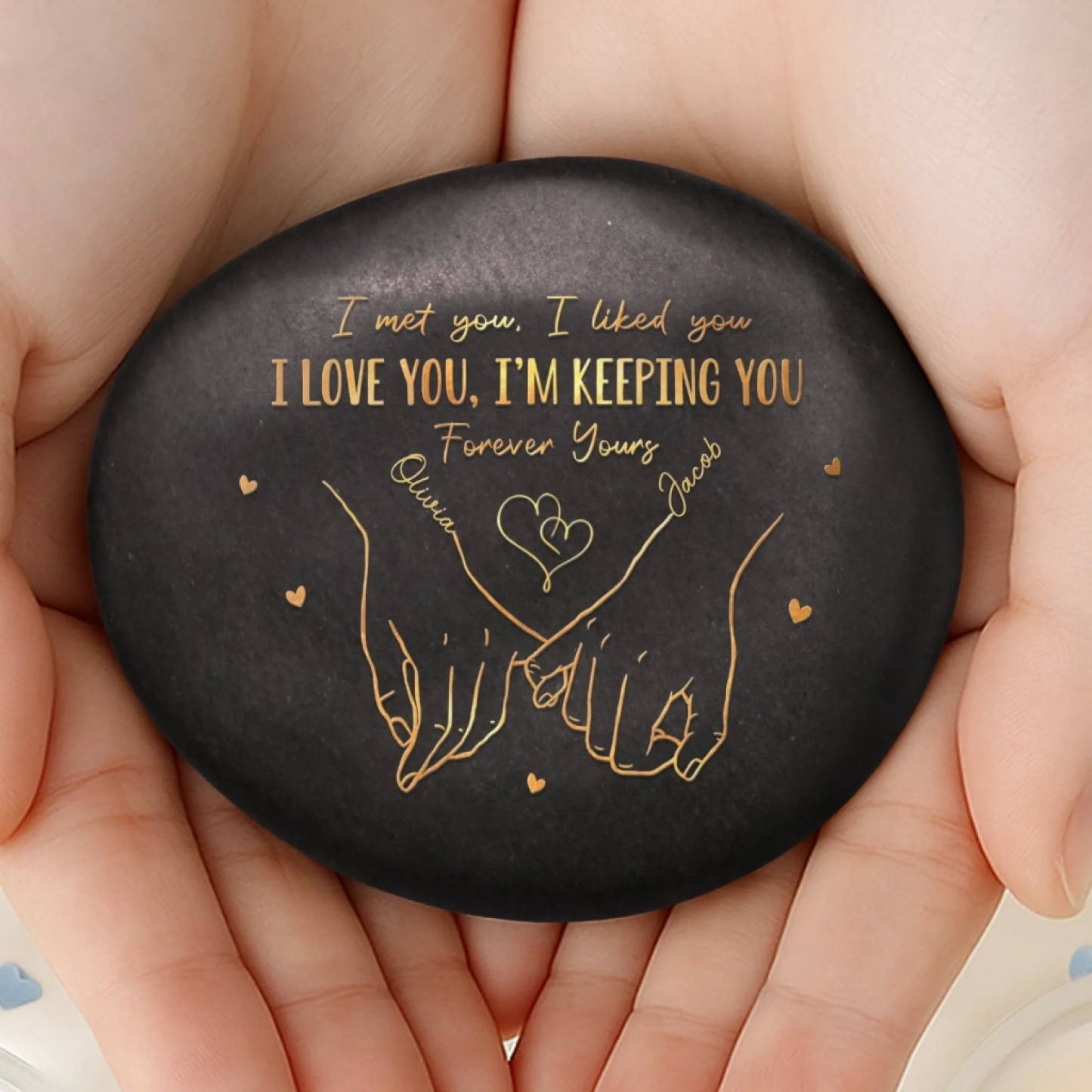 Custom Printed Rock Personalized Anniversary Wedding Gifts For Husband And Wife, Him And Her - makephotopuzzleuk