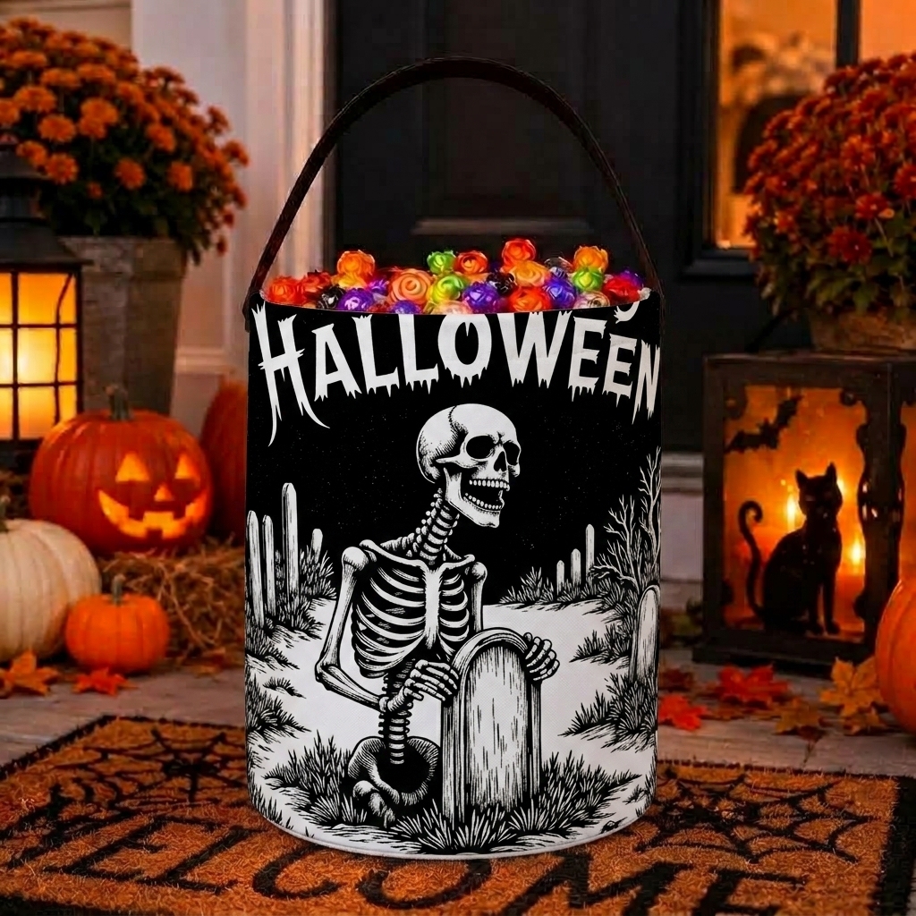 Halloween DIY Coloring Candy Bag | Color Your Own Trick or Treat Bag, Creative Stress Relief Activity for Kids - makephotopuzzleuk