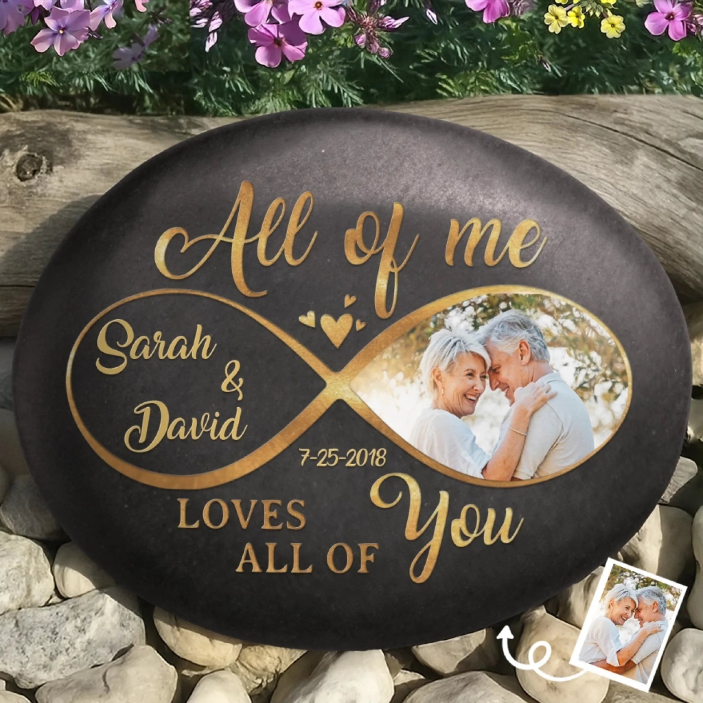 Custom Printed Rock Personalized Anniversary Wedding Gifts For Husband And Wife, Him And Her - makephotopuzzleuk