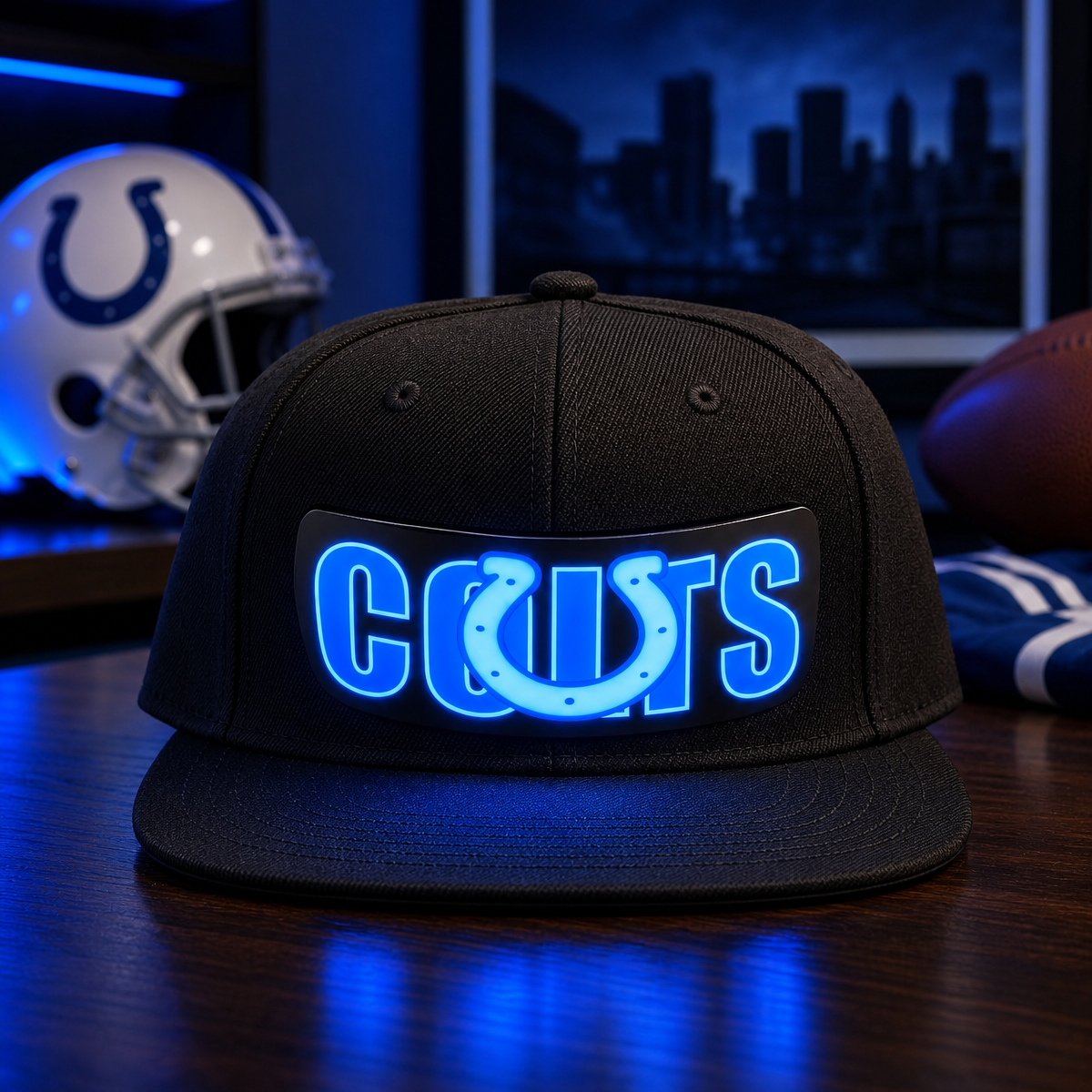 Football Fan LED Light-Up Snapback Cap - makephotopuzzleuk