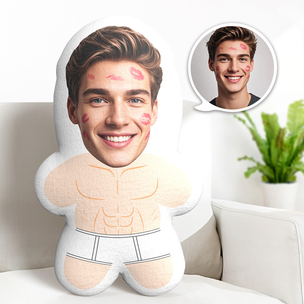 Custom Minime Throw Pillow Briefs Face Pillow Personalized Photo Minime Pillow - mysiliconefoodbag