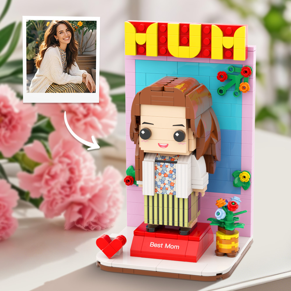 Gift For Cool Mum Full Body Customizable 1 Person Custom Brick Figures Mother's Day