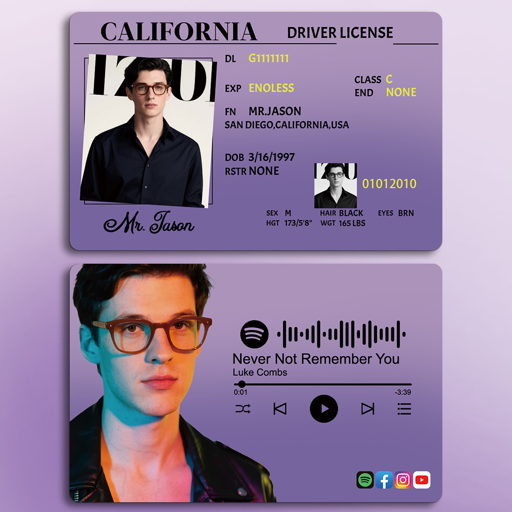 Custom NFC Music Card Personalized Tap-to-Play Keychain | 3.37"x2.13" Acrylic Stand | Hip-Hop, R&B, Pop Artist Gift for Him