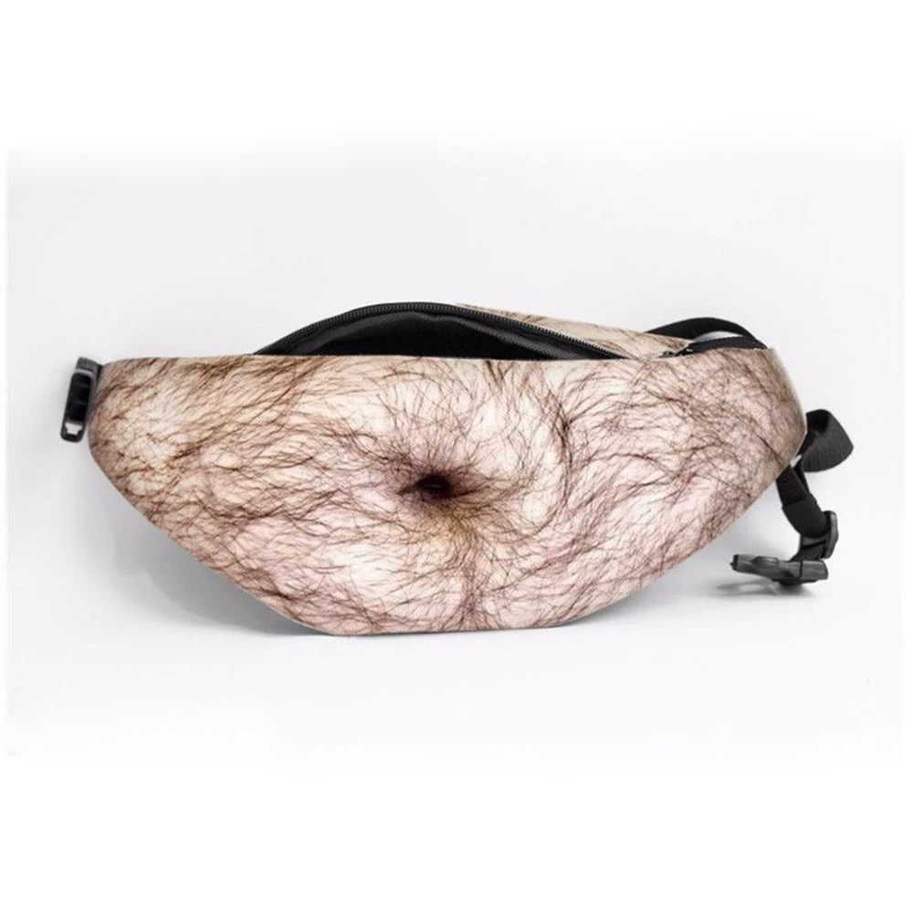 Funny Abs & Belly Fanny Pack – Realistic Body Print Waist Bag, Novelty Gift for Friends & Family, Birthday, Christmas & Party - mysiliconefoodbag