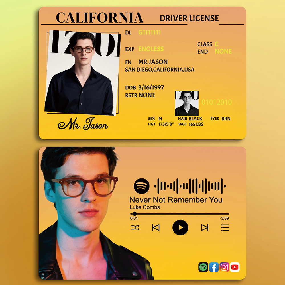 Custom NFC Music Card Personalized Tap-to-Play Keychain | 3.37"x2.13" Acrylic Stand | Hip-Hop, R&B, Pop Artist Gift for Him