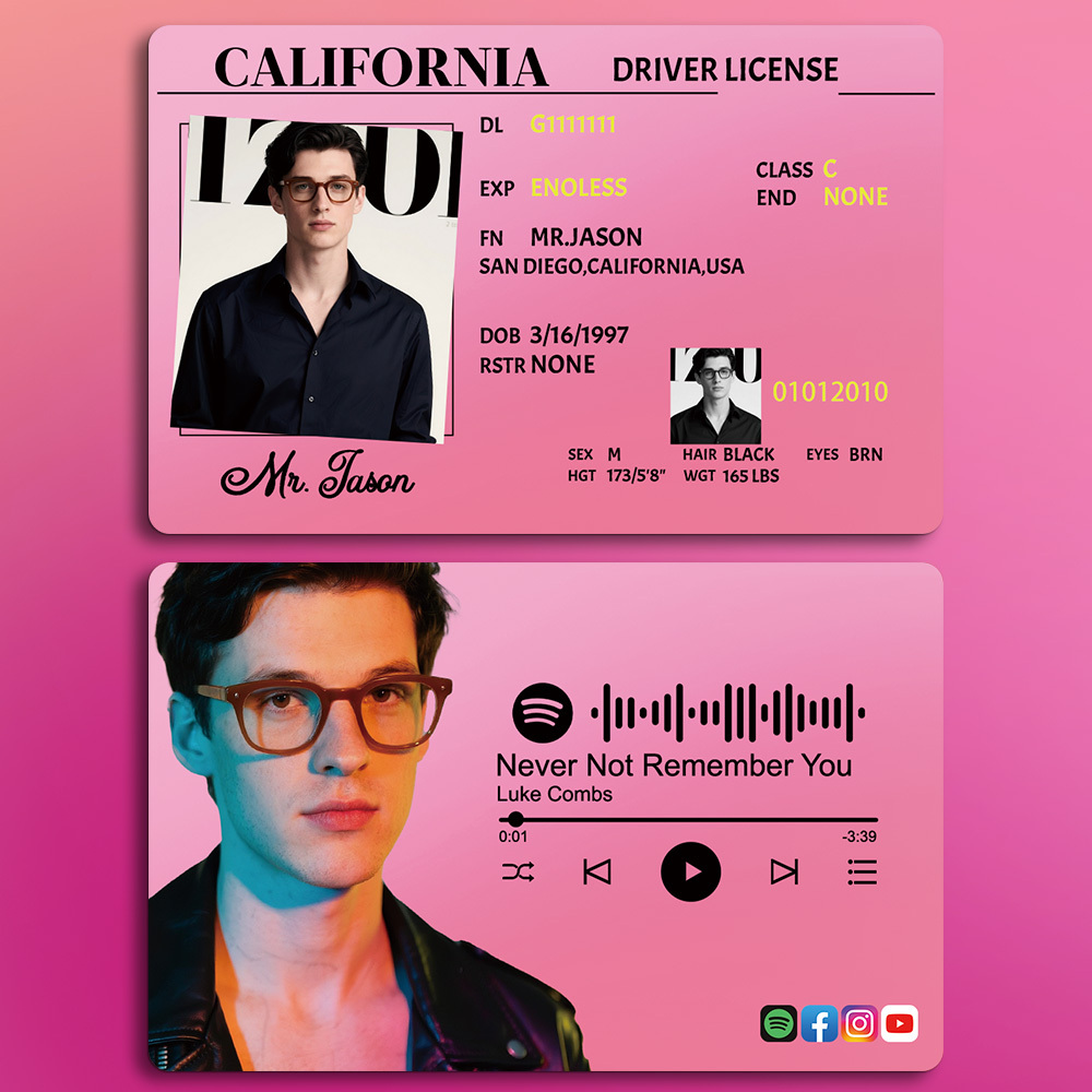 Custom NFC Music Card Personalized Tap-to-Play Keychain | 3.37"x2.13" Acrylic Stand | Hip-Hop, R&B, Pop Artist Gift for Him